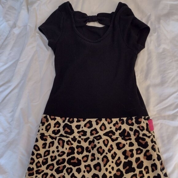 Kids Cheetah Print Cat Dress - Picture 2 of 3